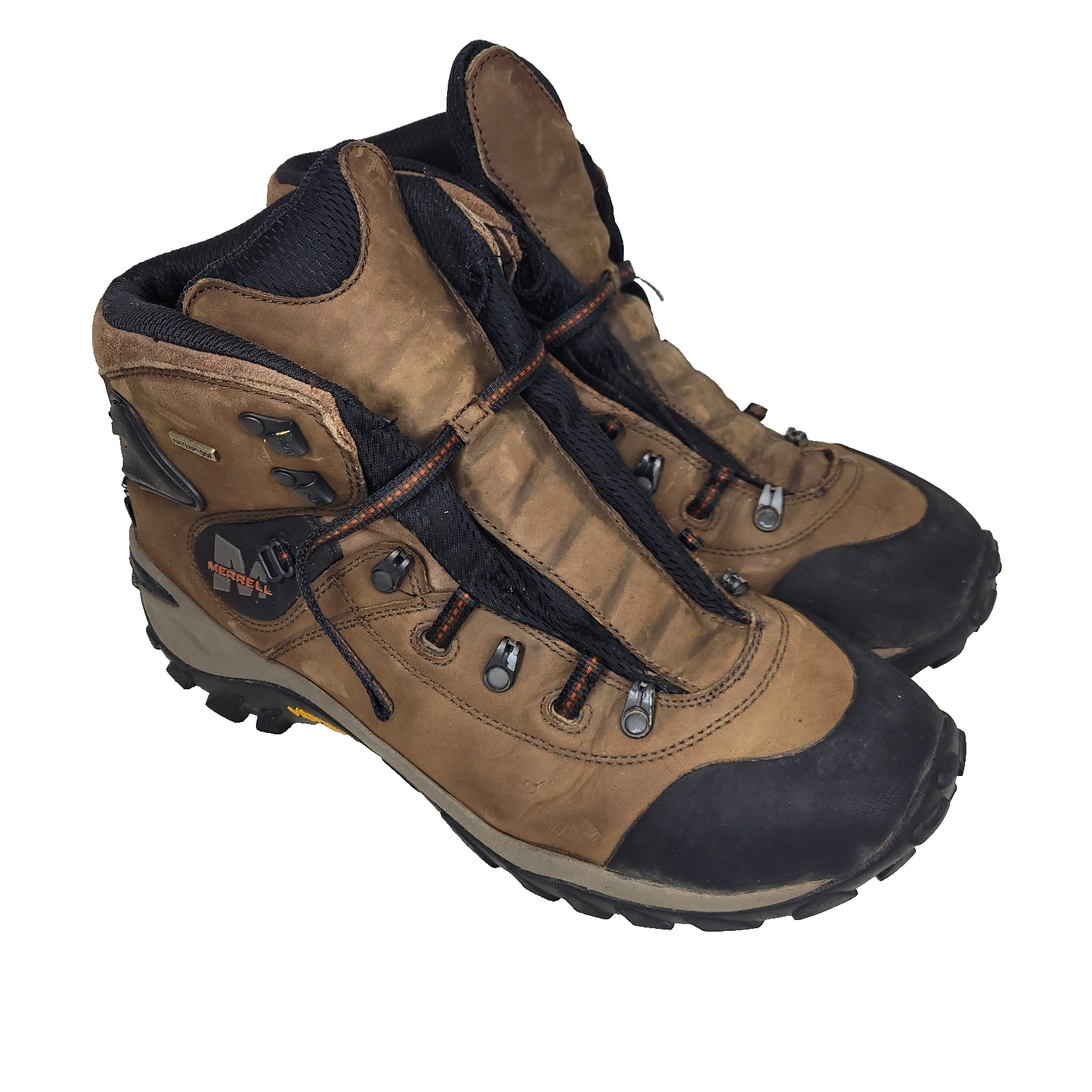 Stivali Merrell Uomo 12 5 Pelle Marrone Impermeabili Scarpe da Escursionismo Phaser Peak