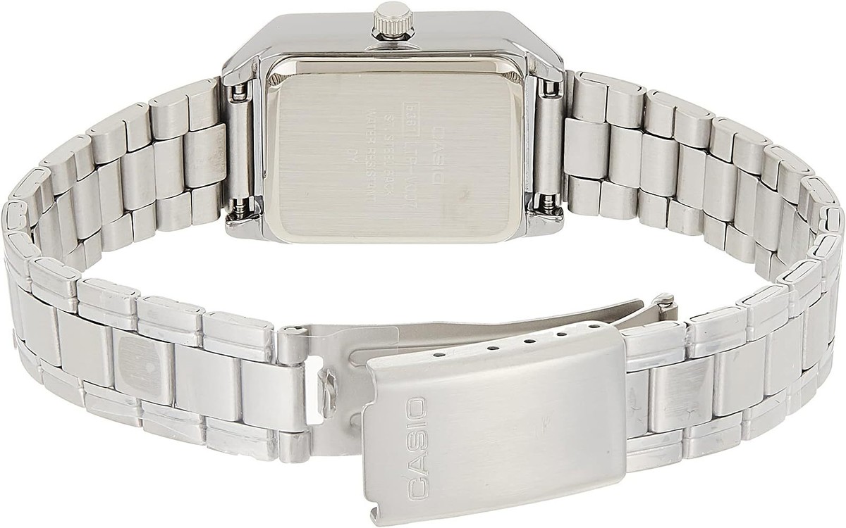 Women's Pink Dial Stainless Steel Day Analog Casio Watch LTP-V007D