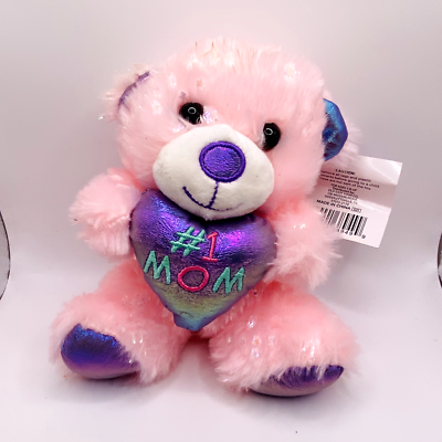 Hugfun Pink Purple #1 Mom Heart Teddy Bear Plush Mothers Day 8