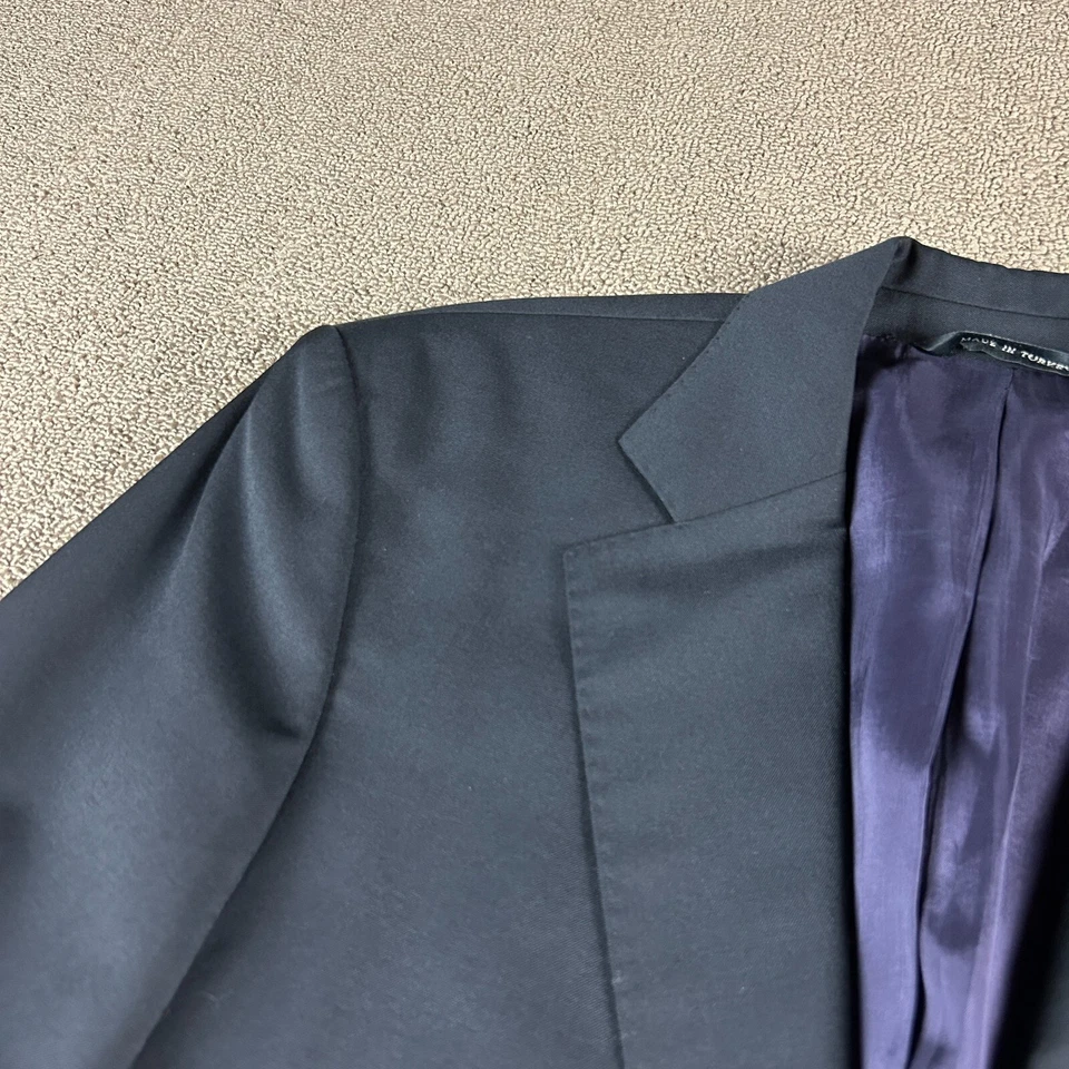 Sarar Men's Wool Sport Coat Blazer Black Size 40S - Imagem 3 de 4