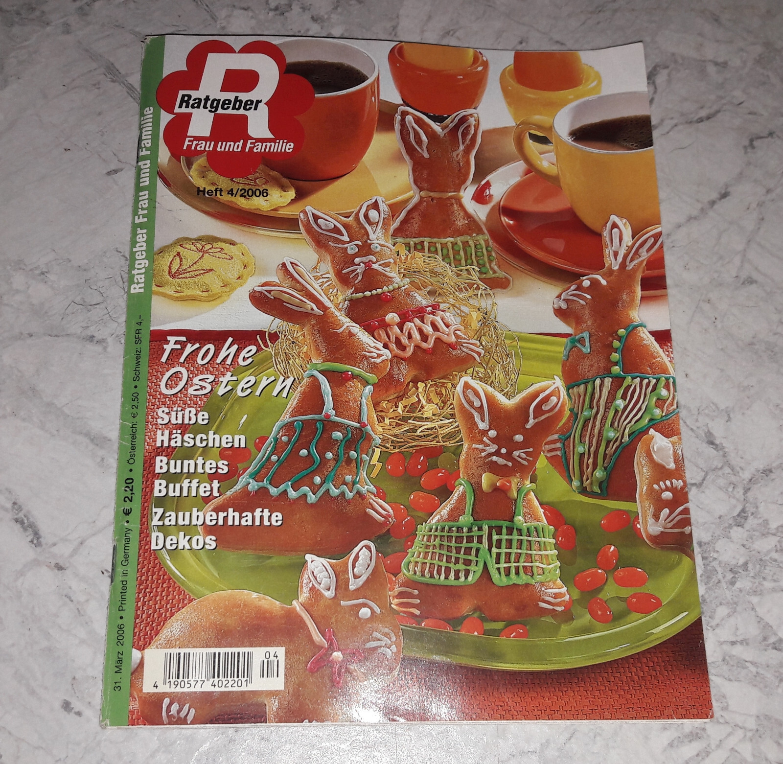 Ratgeber Frau und Familie 4/2006 Osterbäckerei Deko-Ideen Osterbuffet Nachtkerze