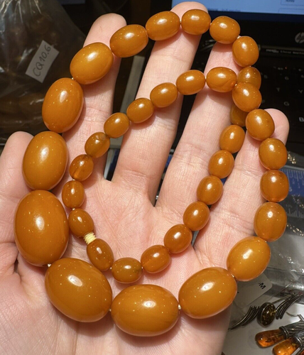 BRACELET JONC EN bakelite Vintage - Art Deco testé simichrome -- butter scotch EUR 14,00