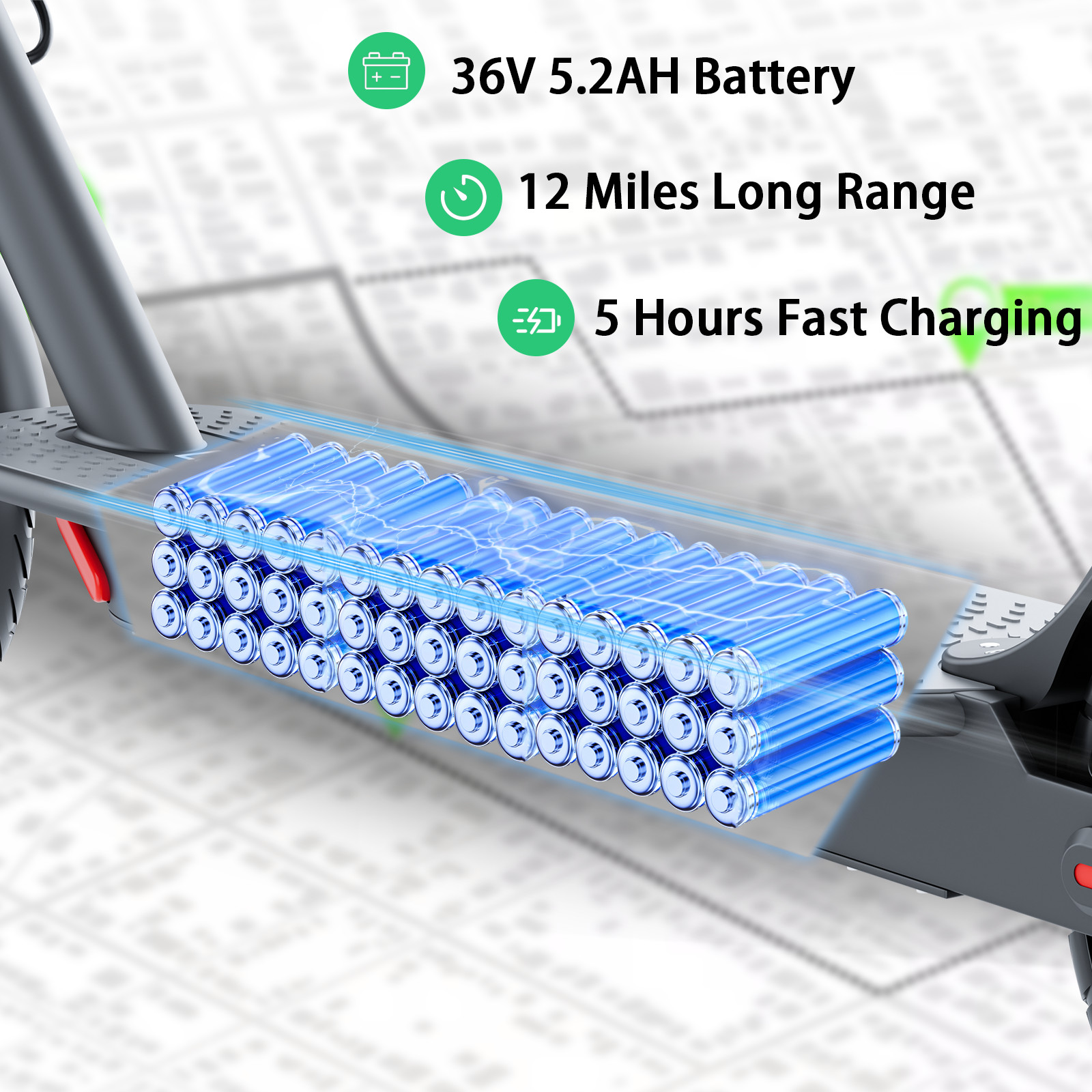Ladped LP60 Adult Electric Scooter Foldable 25KM/H 12Miles  E-Scooter 350W w/APP