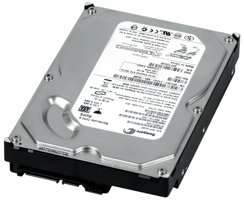 Disco Rigido Seagate Barracuda 7200.9 ST3402111AS 40GB 7.2K 2MB SATA II 3.5'' - Immagine 2 di 3