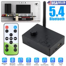 Bluetooth 5.4 Transmitter Receiver, HiFi Sound, 15m Range TF/U Disk Compatible