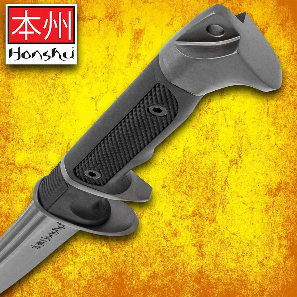 Espada táctica Wakizashi lista para la batalla Honshu | Hoja afilada de acero Damasco Foto 2 de 4