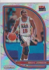 MAGIC JOHNSON Dream Team USA RARE SILVER PRIZMS Basketball Card 1992 OLYMPICS!