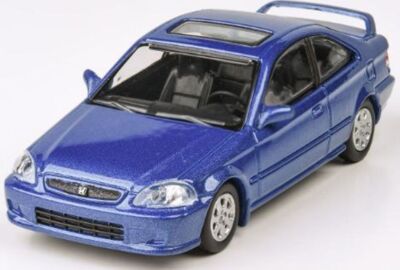 Paragon 1/64 Honda Civic Si Electron Blue Pearl 1999 (High Quality)