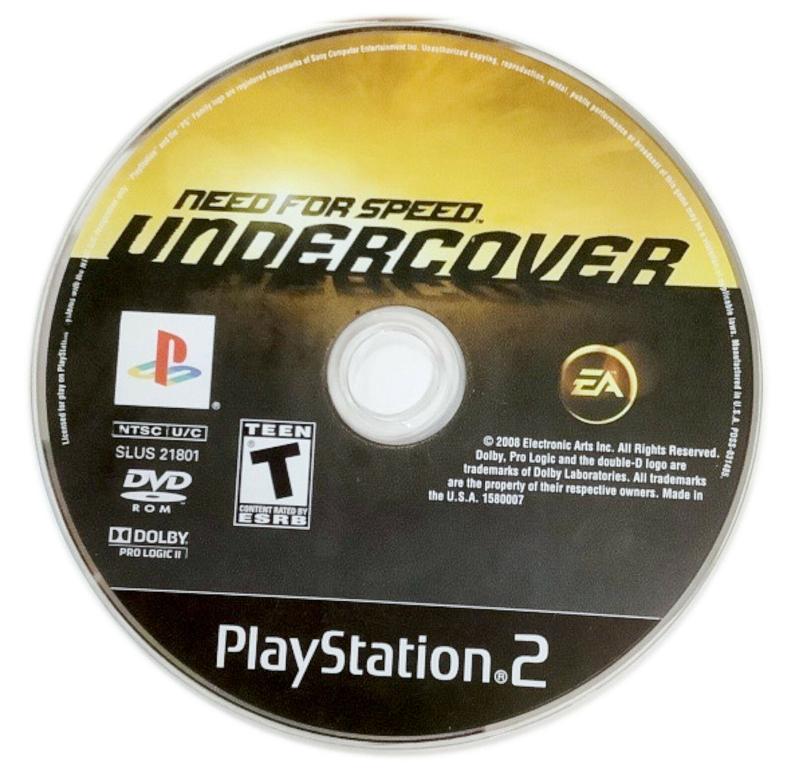 NEED FOR SPEED UNDERGROUND - PS2 GAME - DISC ONLY!