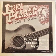(ONE SET) John Pearse Silk & Phosphor Bronze Acoustic Strings 11-49 510L Lt Gaug