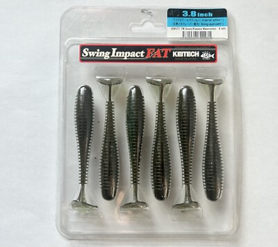 Keitech FAT Swing Impact Swimbait - Green Pumpkin Watermelon 3.8 