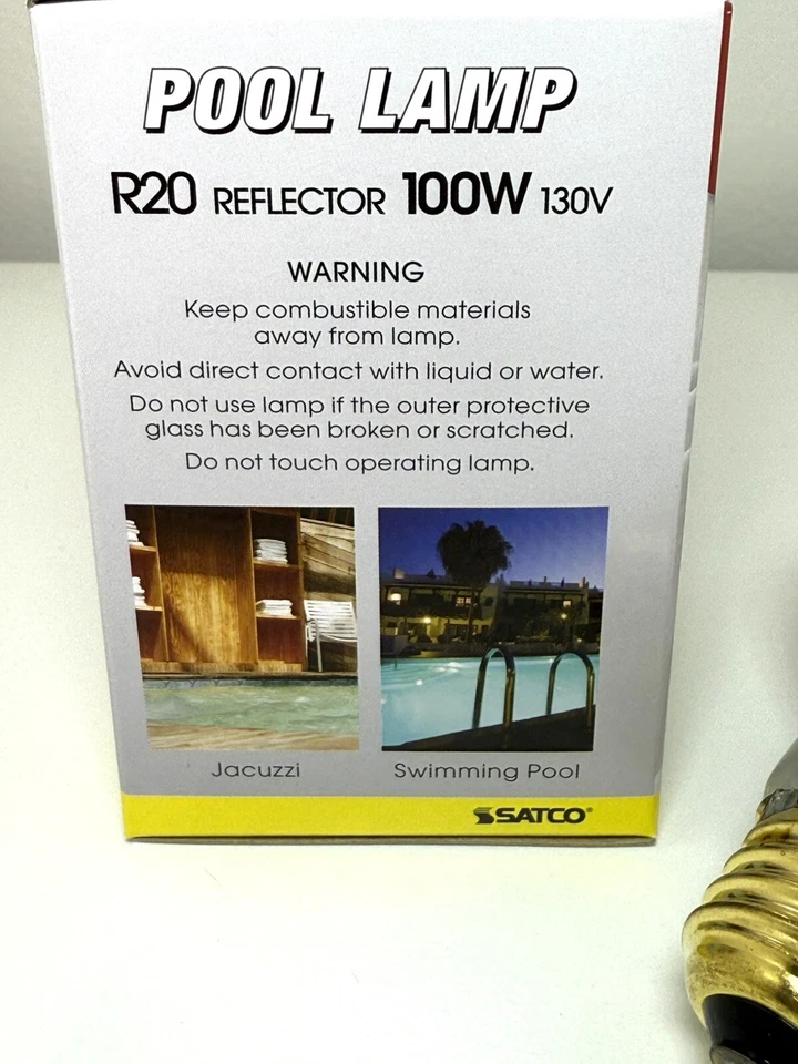 S7001 POOL LIGHT  100W 130V R20 Flood Bulb Dimmable Frosted Medium E26 3 PACKS - Image 4 of 4