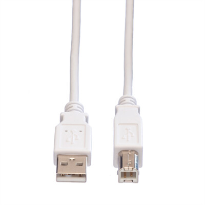 USB 2.0 Kabel, Typ A-B, weiß, 3 m