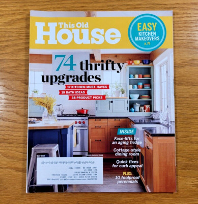 This Old House Magazine Back Issue From May 2015 - 74 Thrifty Upgrades On Cover