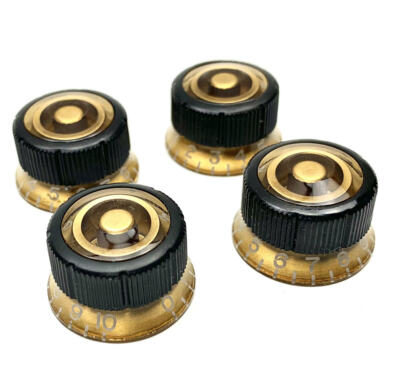 4×Genuine Ibanez Artist Sure Grip III Volume Tone Speed Knob For Les Paul GOLD