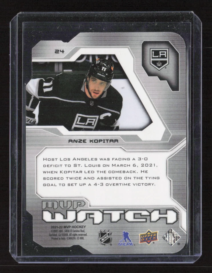 2021-22 Upper Deck MVP #24 Anze Kopitar Colors and Contours /250 - Image 2 of 2