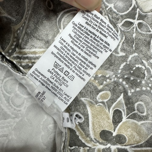 2 Pottery Barn Jacquelyn Medallion Euro Pillow Sham 100% Cotton Gray Beige - 第 7/9 張圖片