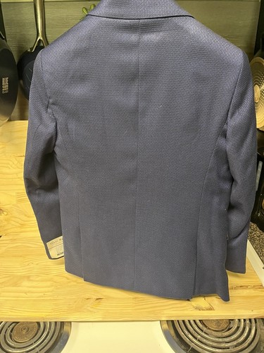 Isaac Mizrahi Boys Navy Blazer & Slim Pants Suit Set, Navy, 8 - Picture 3 of 5