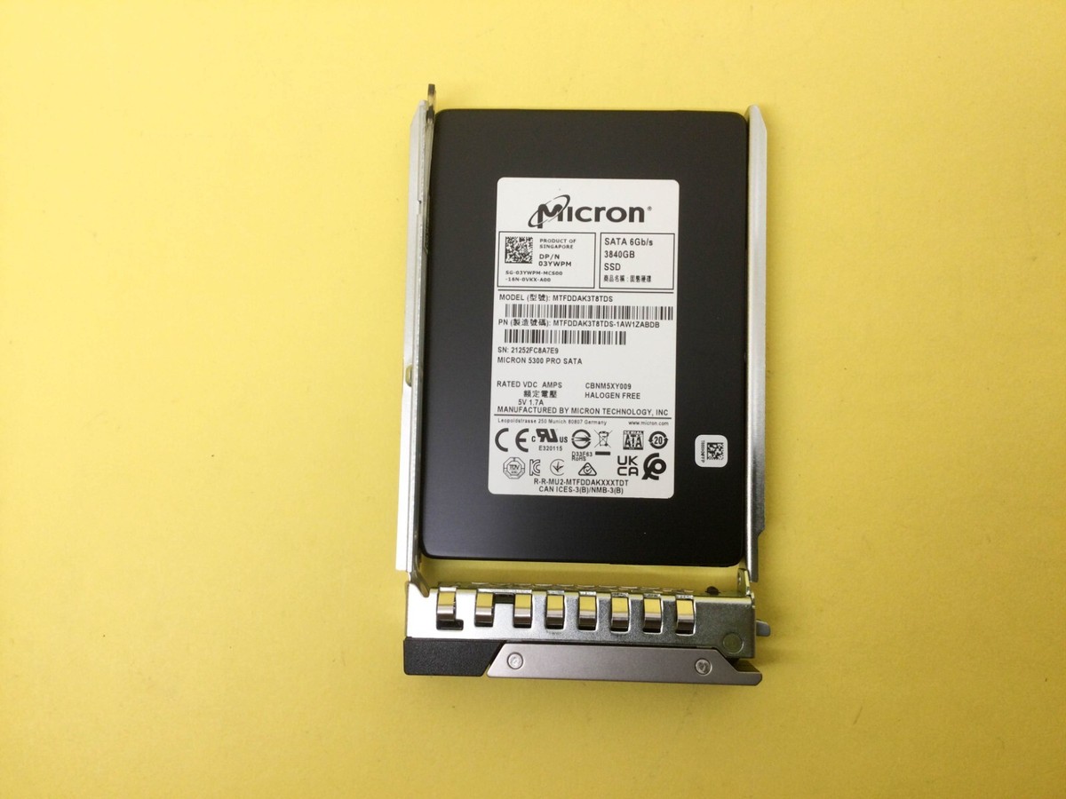 3YWPM DELL 3.84TB SATA 6Gb/s Read Intensive 2.5'' SSD 03YWPM