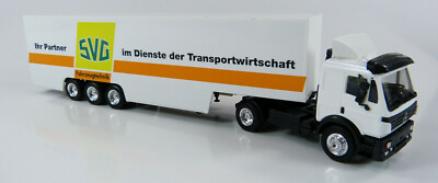 MB Koffersattelzug SVG Fahrzeugtechnik Werbemod. Herpa 1:87 H0 ohne OVP [K52-A1]