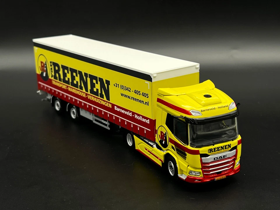 DAF XD SH (sky lights) 4x2 box trailer 2 axle "Van Reenen" WSI truck models 1:50 - Image 2 of 4