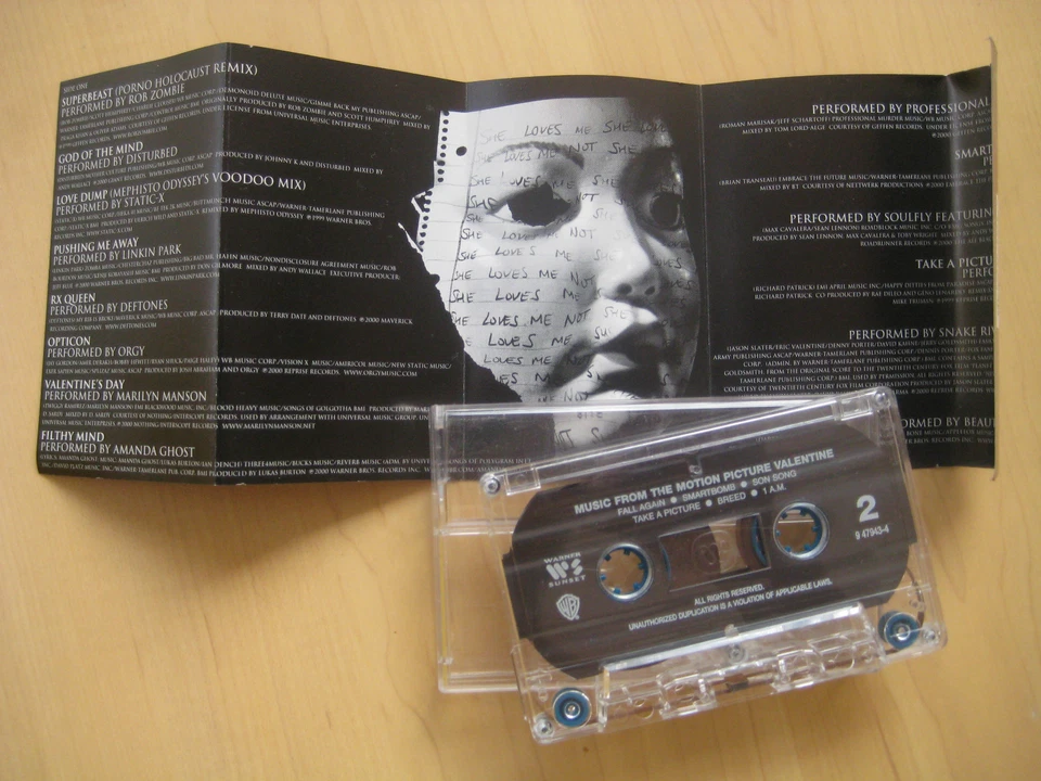  "Valentine" Movie Soundtrack Music Linkin Park Disturbed Original Cassette tape - Image 4 of 4