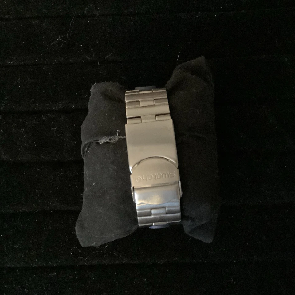 Swatch Irony Unisex Watch, Navy Face With Day/date - Image 2 of 4