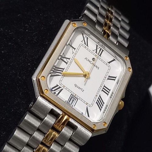 ELEGANTER NOS 90ER JUNGHANS RECHTECKIGER QUARZ REF: 41/4137 + BOX / GARANTIE - Bild 10 von 23