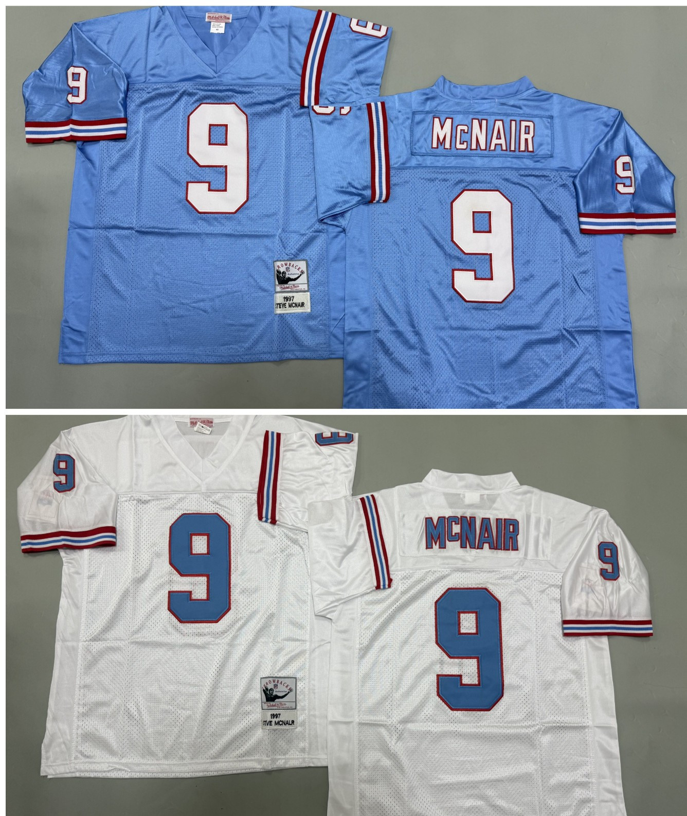 Vintage steve mcnair #9 oilers throwback stitched jersey