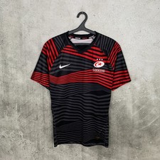 SARACENS 2020 2021 PALYERS ISSUE RUGBY UNION SHIRT NIKE JERSEY SIZE L