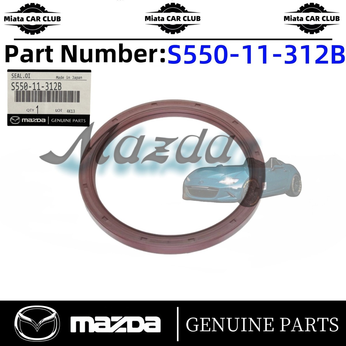 OEM 2014-2024 Mazda6 CX-30 CX-90 Engine Crankshaft Rear Oil Seal