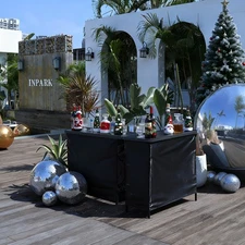 InstaHibit EZ GO 2X Portable Bar Table with Carry Bag Camping Tradeshow Party