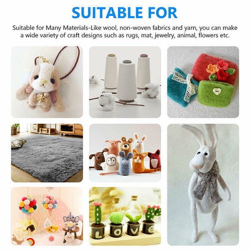 Needle Felting Starter Set Kit Wool Felt Tools Mat DIY Hand Craft Making Supply - Picture 3 of 8