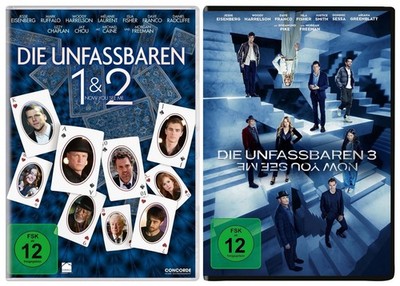 Die Unfassbaren - Now You See Me 1-3 im Set # DVD-SET-NEU