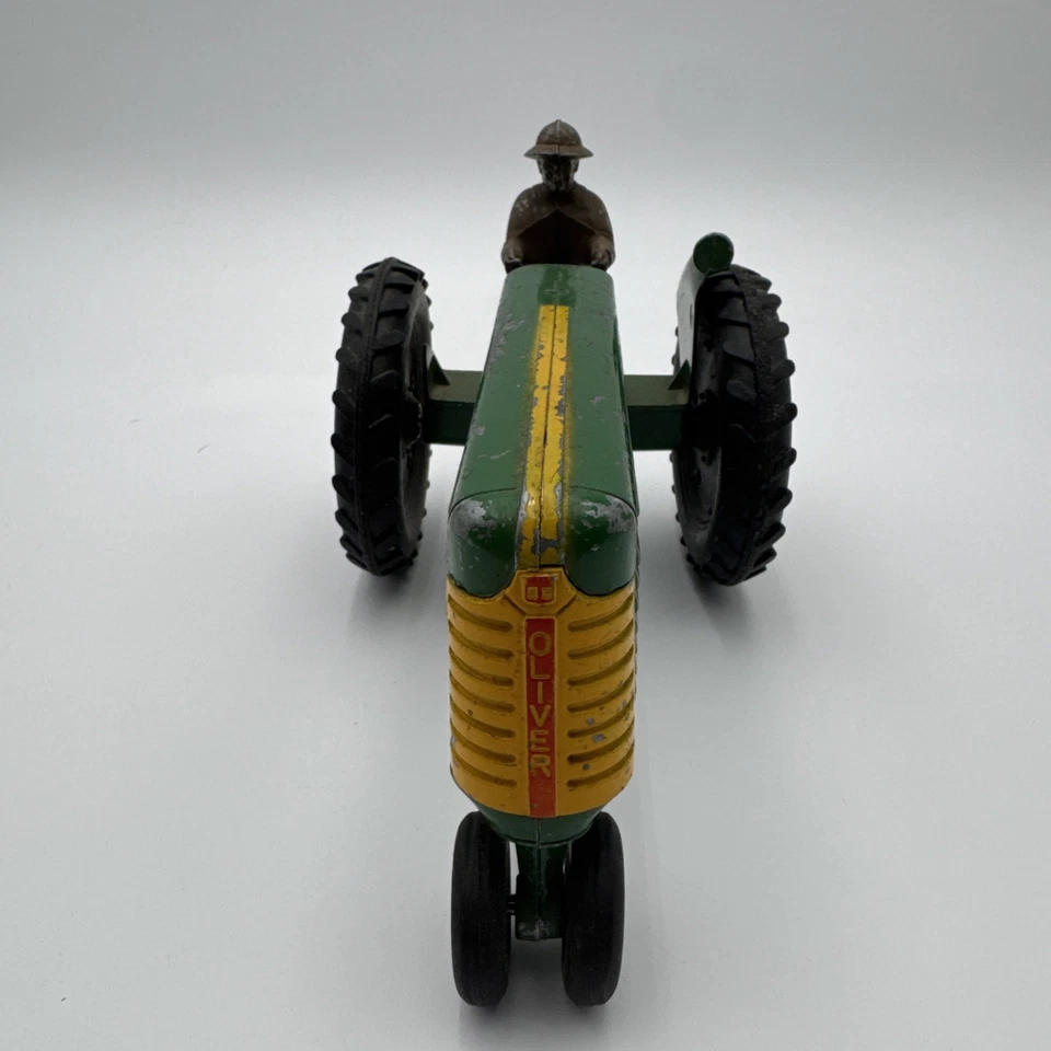 Oliver 77 Toy Tractor with Driver Vintage Green Red Wheels Narrow Front - Image 3 of 4