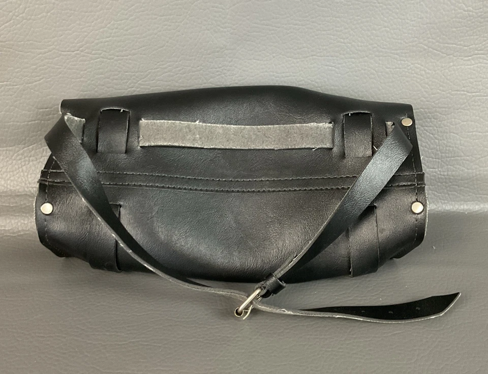 Винтажный Harley Davidson логотип черный кожаный мотоциклетный ремень сумка Fanny Pack мотоциклиста - Изображение 4 из 4