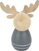 Trendline Holzrentier 9,3 X 8 X 11,5 Cm Grau Figur
