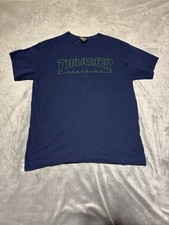 Thrasher Magazine Men Size M Circuit Goat Blue Short Sleeve