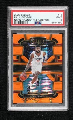 2023 Select Concourse FOTL Neon Orange Pulsar Prizm 13/15 Paul George #14 14t3