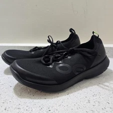 OOFOS OOmg Men’s 11 Sport LS Low Shoes Black On Black Sneakers New READ