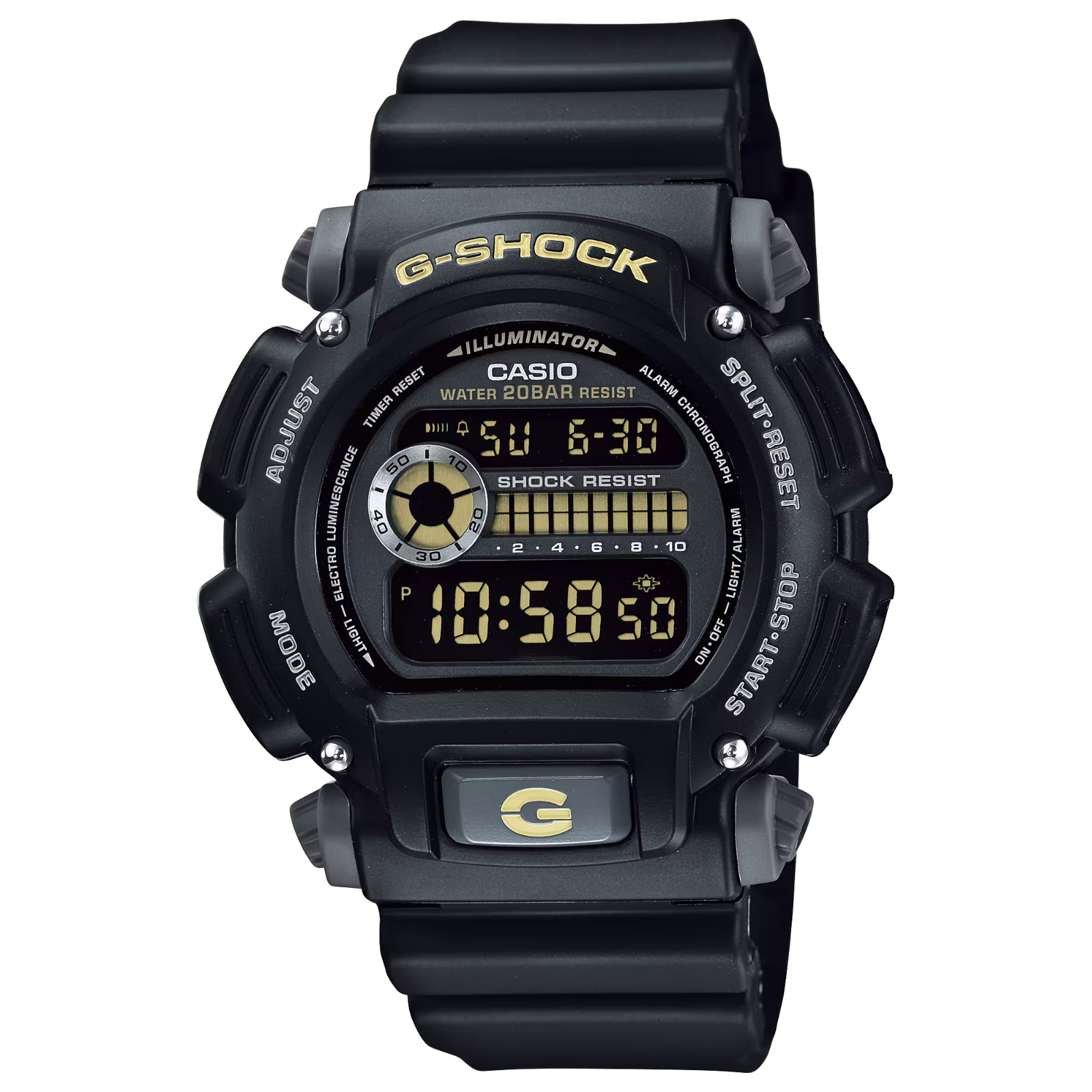 Casio - G-Shock, Black Classic Digital Shock Resistant Watch DW9052-1C