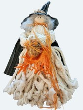 Handcrafted Halloween Witch Wall Decor 18" Long