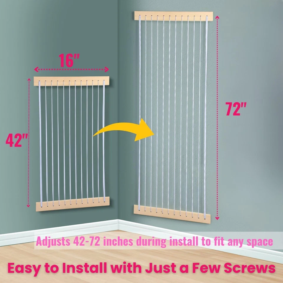 Rede de armazenamento de animais de pelúcia organizador de brinquedos de pelúcia de madeira para decoração de quarto infantil, P - Imagem 2 de 4