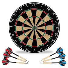 Image of Professional Dart Board Set Full Size 18" Inch High Quality Bristle & 6 x Darts
