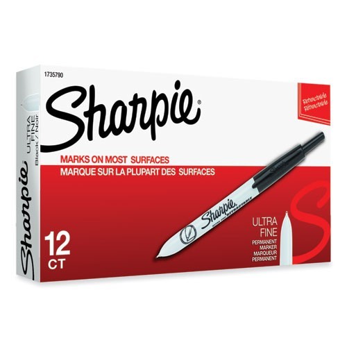 Sharpie 1735790 Retractable Permanent Marker, Extra-Fine Nee