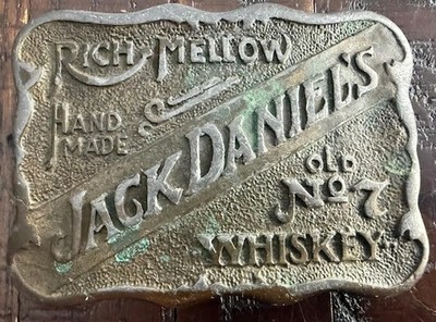 Jack Daniels Rich Mellow Hand Made Old No. 7 Whiskey Vintage Belt Buckle