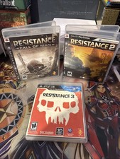 Resistance Trilogy 1, 2, & 3 (PlayStation 3, 2006-11) -Tested- Black Label Lot