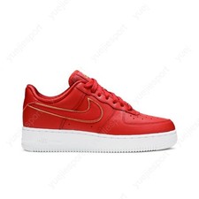 Nike Air Force 1 Low Red Gold Swoosh W for sale | eBay
