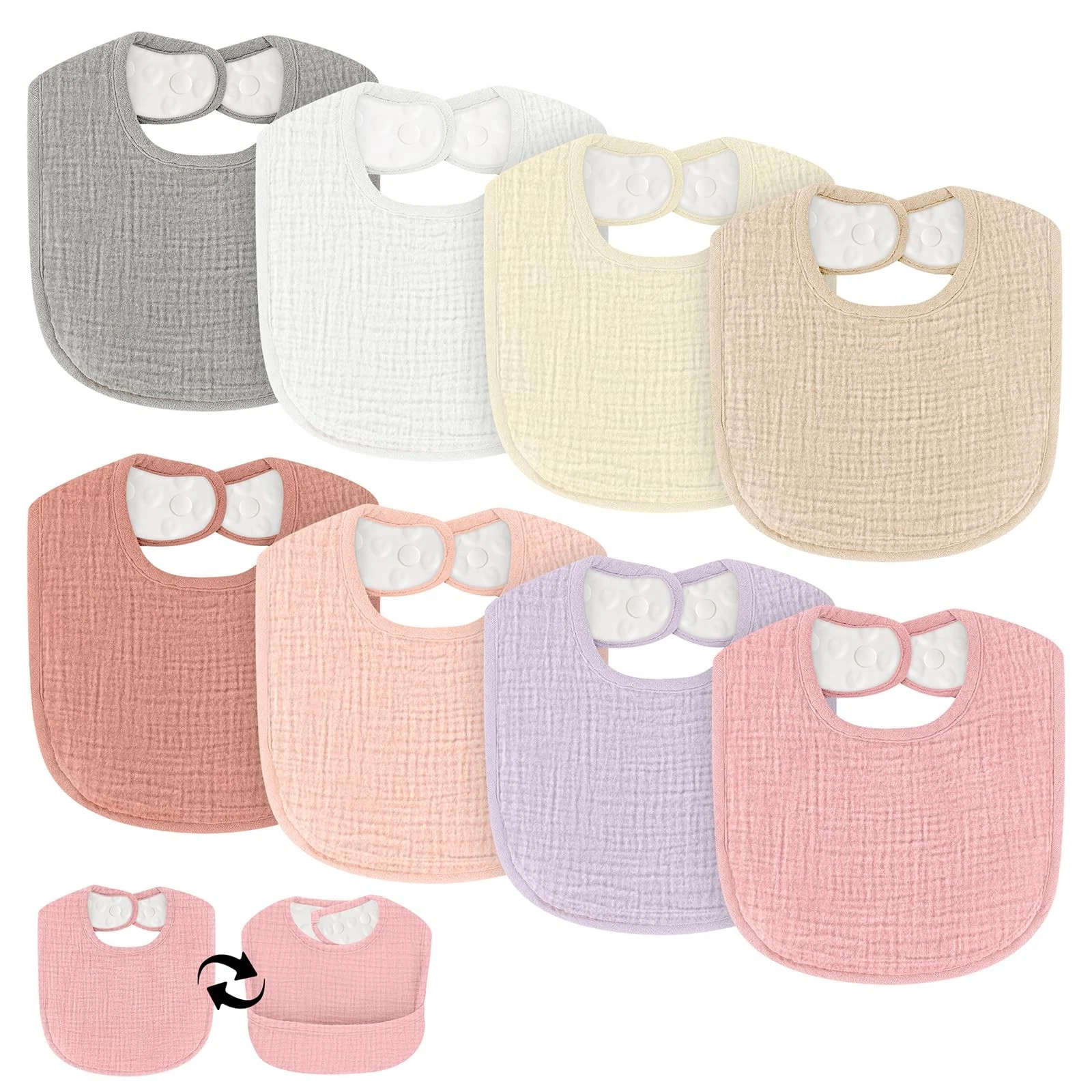 Drool Bibs for Baby Girls & Boys, 8 Pack Baby Muslin Bibs for Drooling and Te...
Opens in a new wind