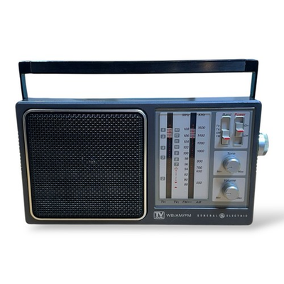 #ad #ad General Electric Portable 4 Band Radio Receiver Model 7 2945A AM FM WB TV Sound $27.95